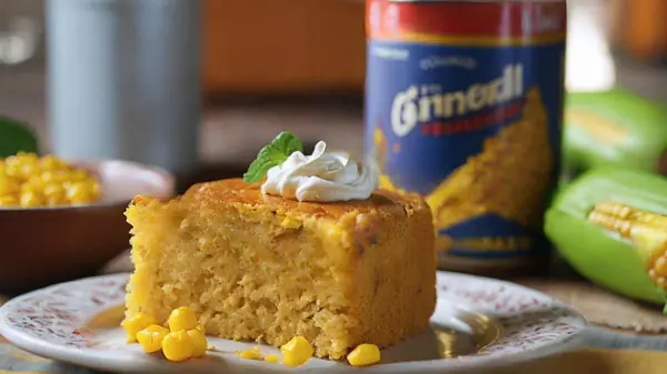 Bolo de milho de lata no liquidificador